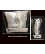 Wedding Ring Pillow White Floral 7&quot; x 7&quot; Wilton - $9.99