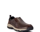 GEORGE Trent Rugged Leather Casual Slip-On Memory Foam Brown Shoes Size ... - $14.79