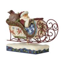 Jim Shore Victorian Sleigh Santa Figurine 11" Long Heartwood Creek Christmas  image 3