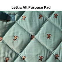 Lettia All Purpose Turquoise English Saddle Pad Monkeys!  USED image 3
