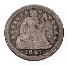 1845-O 10C Seated Dime Good Condition, Full Rims, Low Mintage! - $148.50
