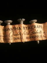 5 Vintage Hiawatha Metalcraft screws in original strip packaging