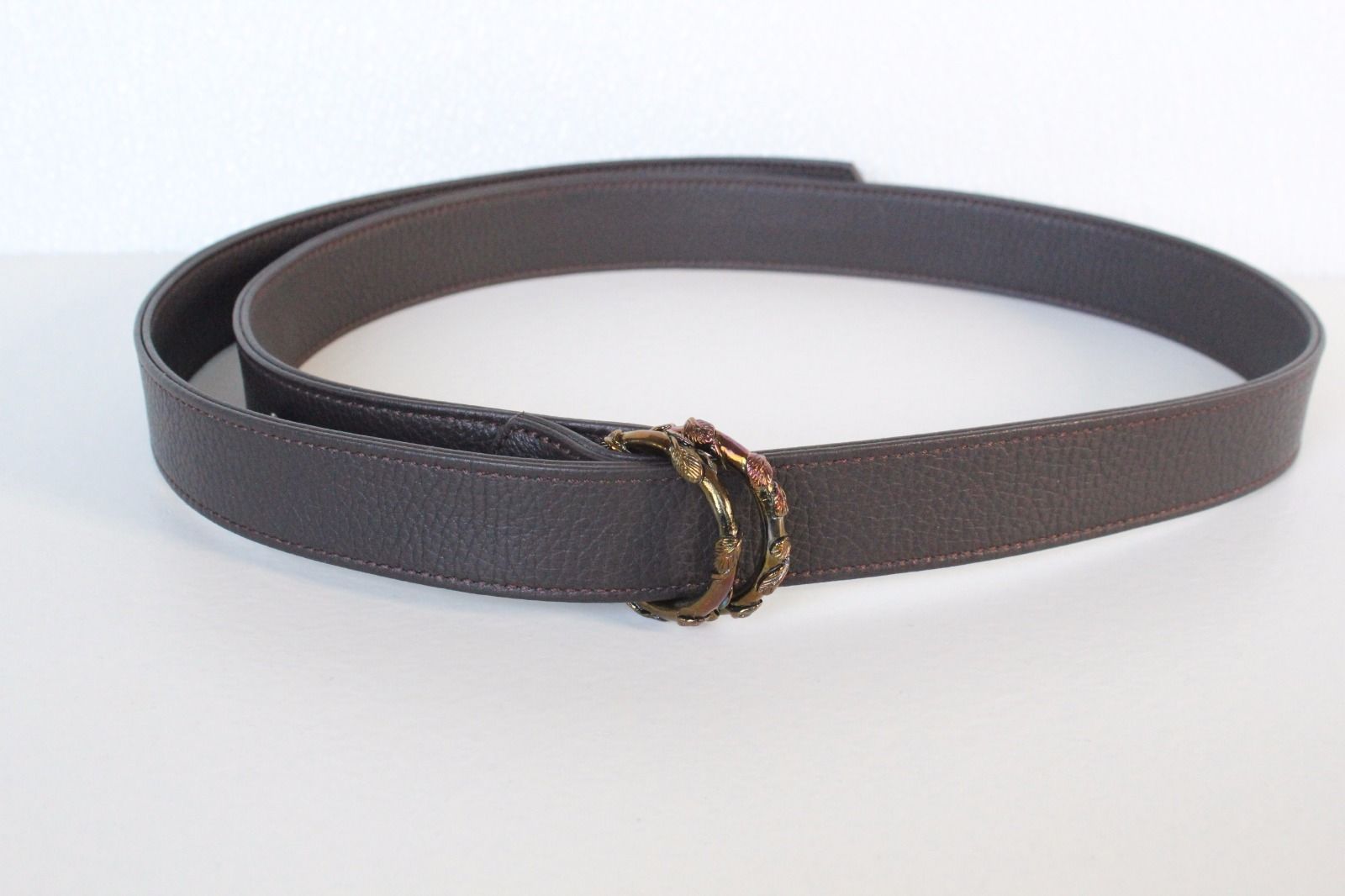 Diesel Black Gold + Ugo Cacciatori Leather Belt Size 105 Brown Madein Italy  $370