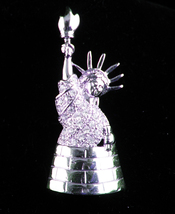 Large Rhinestone Brooch - Statue of Liberty pin - NEW YORK Souvenir - Pa... - $75.00