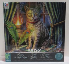 Ceaco 550 Piece Puzzle NIGHT SPIRIT Lisa Parker BOOK OF SHADOWS tabby cat - $29.88