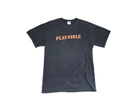 MYTHBUSTERS Plausible 2006 Black SHORT SLEEVE TEE T-SHIRT Sz Med M&amp;0 Knits  - $18.05