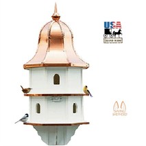 36" Copper Bell Birdhouse - Extra Large 6 Room Vinyl Martin Bird House Amish Usa - $659.97