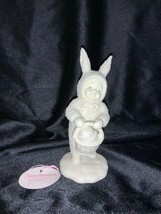 Department 56 Snowbunnies Easter Basket with Egg Figurine A Tisket A Tasket - $15.00
