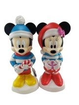 2022 Gemmy Disney Magic Holiday Mickey &amp; Minnie Mouse 22&quot; Blown Mold Set - $173.20