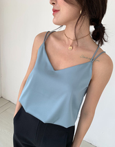 Ladies V-Neck Sleeveless Chiffon Tank Top Summer Chiffon Sleeveless Top US0-US12 image 10