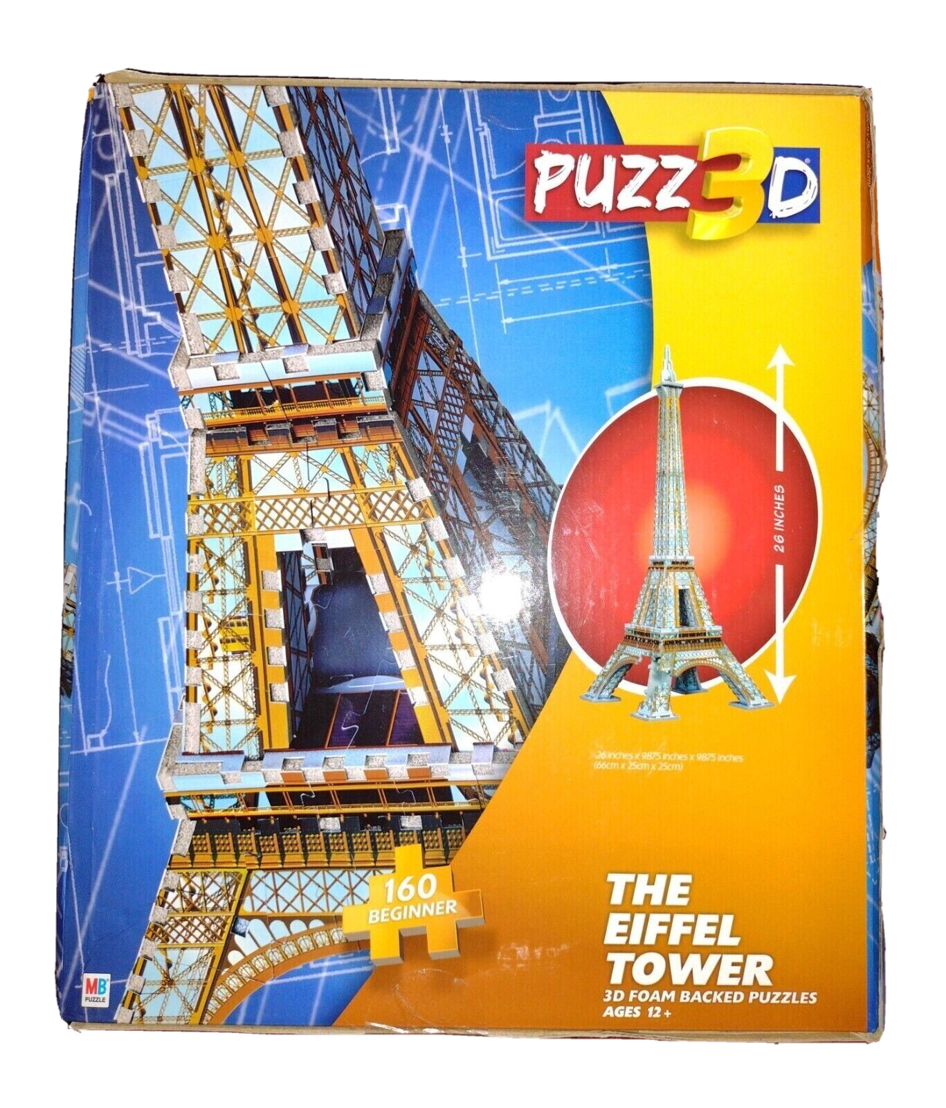 Puzzle 3D Empire State Building 300 Pieces MB Puzz3D - Puzzle