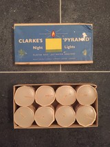 Complete Set of 8 Clarke’s “Pyramid” Night Lights (Candles)-RARE in original box