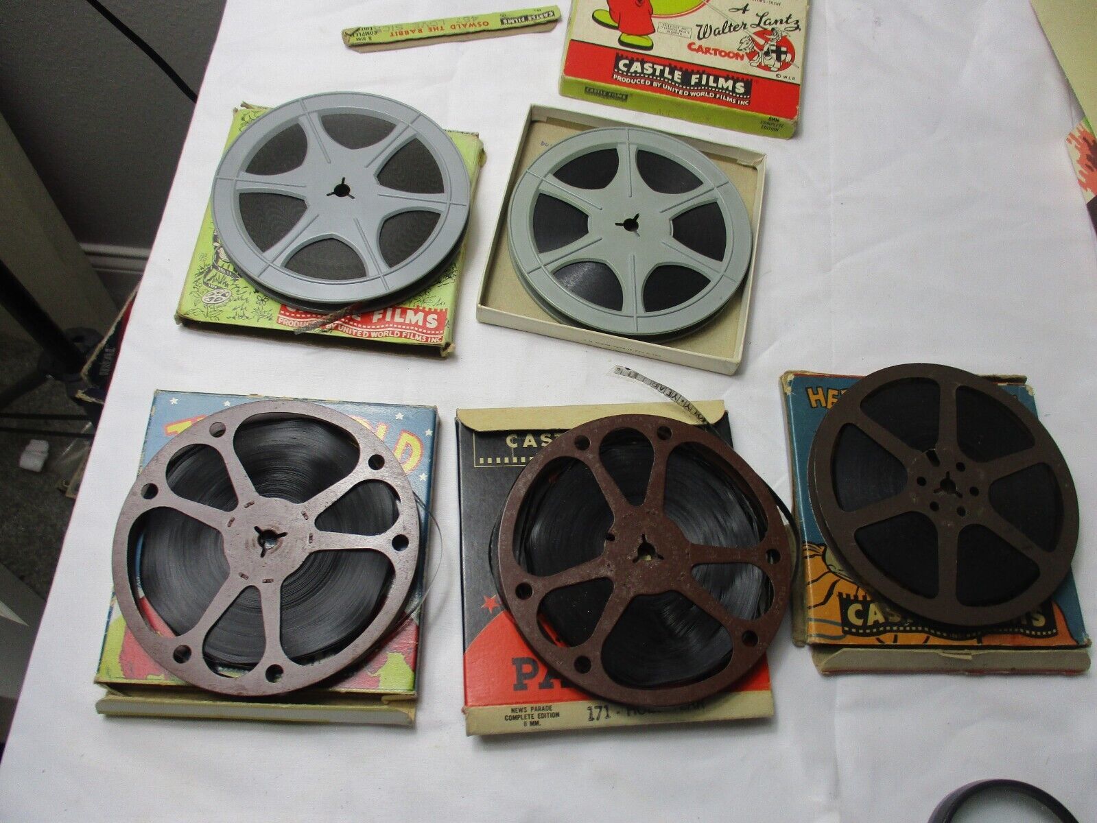 5 Vintage Castle Films 8mm Circus Oswald rabbit Andy Panda World Parade ...