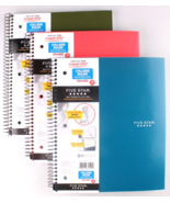 (3) Five Star Rich Spiral Notebooks College Ruled with Moveable Tabbed D... - $12.99