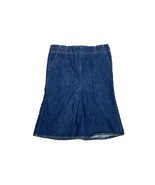 Theory Womens Skirt Size 4 Blue Denim Dark Wash A Line Stretch - $38.61