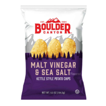 Boulder Canyon Malt Vinegar &amp; Sea Salt Kettle Cooked Potato Chips, 6.5 o... - $29.65+