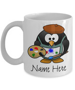 CUSTOM PAINTER GIFT Penguin Lover Mug, Funny Painter Mug Painter Custom ... - $15.57