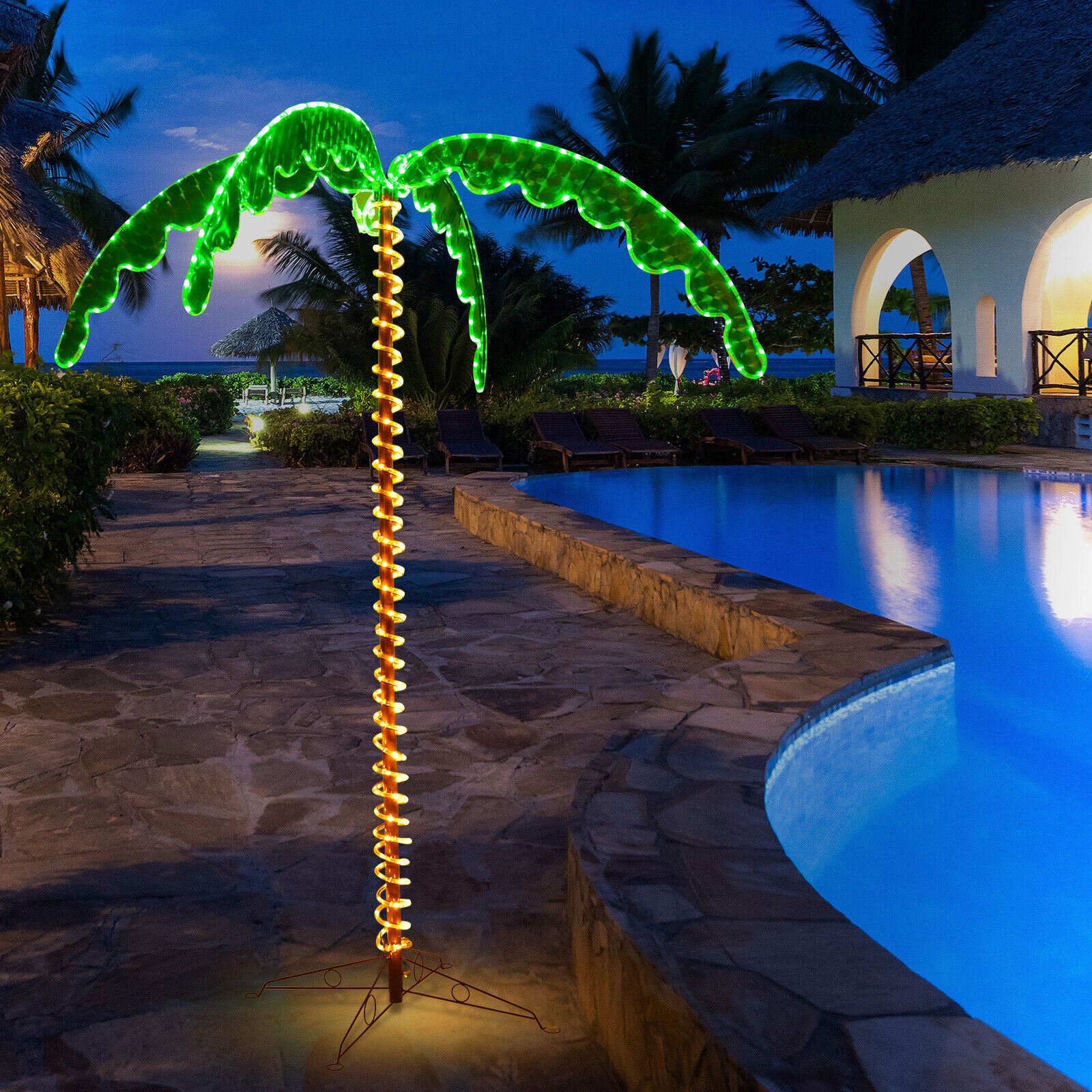 7FT Tropical LED Rope Light Palm Tree and similar items