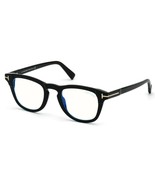 Tom Ford 5660 001 Shiny Black / Blue Block Eyeglasses FT5660-B 001 49mm - $198.55