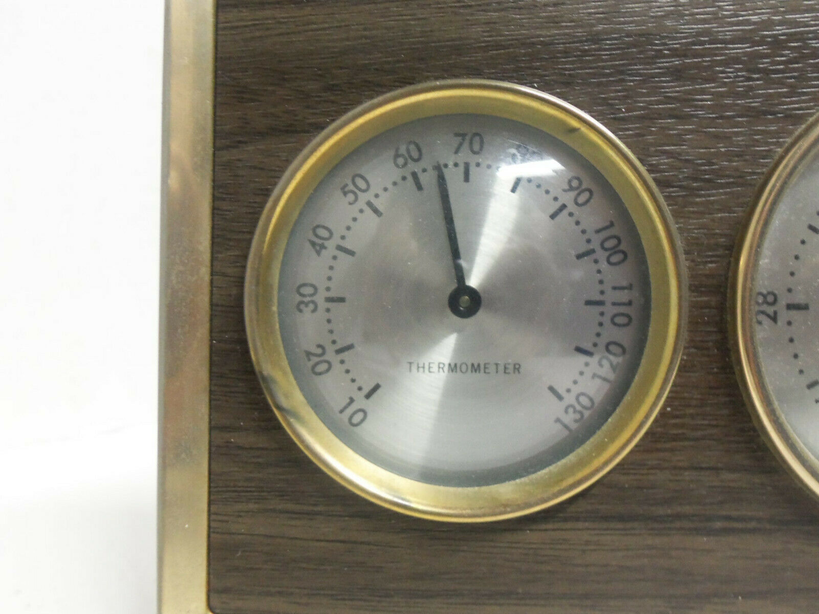 Mid Century Teak Weather Station Barometer Hygrometer Temperature