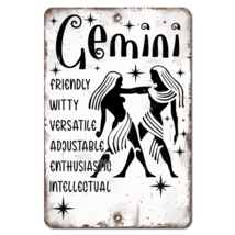 Gemini Aluminum Metal Sign - Twins Birthday Zodiac Constellation Astrology - $21.59