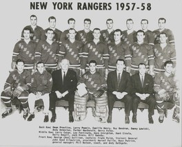 New York Rangers 1957-58 Team Ny 8X10 Photo Hockey Nhl Picture - $4.94