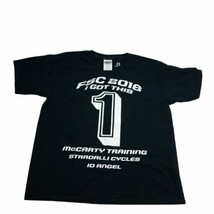 FSC 2016 McCarthy Training Stradalli Cycles Gildan Black Tee T-Shirt Youth Large - $4.49