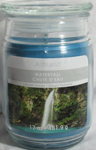 Ashland Scented Candle NEW 17 oz Large Jar Single Wick Spring WATERFALL blue - $19.60