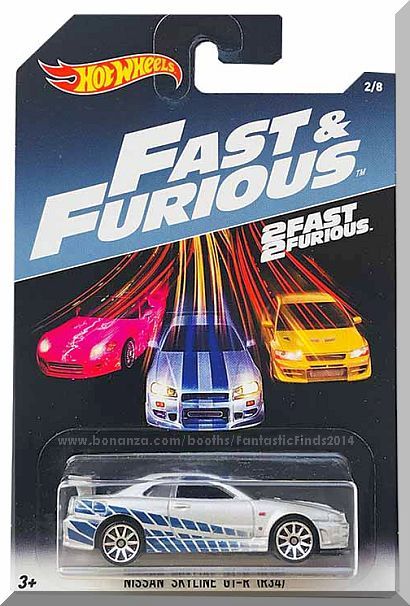 Hot Wheels - Nissan Skyline GT-R (R34): Fast & Furious #2/8 (2017) *Walmart*