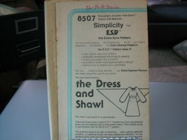 Simplicity 8507 Misses Dress &amp; Shawl Pattern - Size 12/14/16 Bust 34-38 - $5.77
