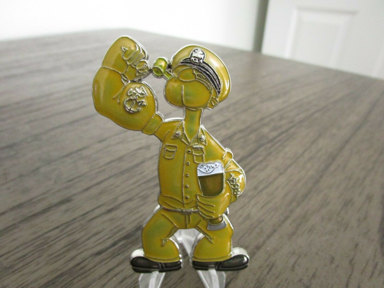Popeye The Sailor Anchors Aweigh Navy Chief USN CPO Challenge Coin