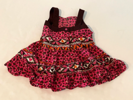 Youngland Girls Dress Size 12 Months Sleeveless Pink Brown Sequin - $9.99