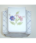 Vintage Italian Hand Painted Planter Container Floral Square - $22.99