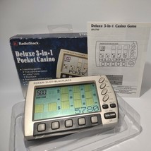 Radio Shack Deluxe 2 Player Handheld Poker Game 60-2670, TESTED