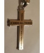 Christian Stainless Steel  Cross Scripture Necklace - $16.99