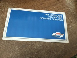 Vintage 1974 Chevrolet Colors and Standard Features Brochure NOS - $7.38