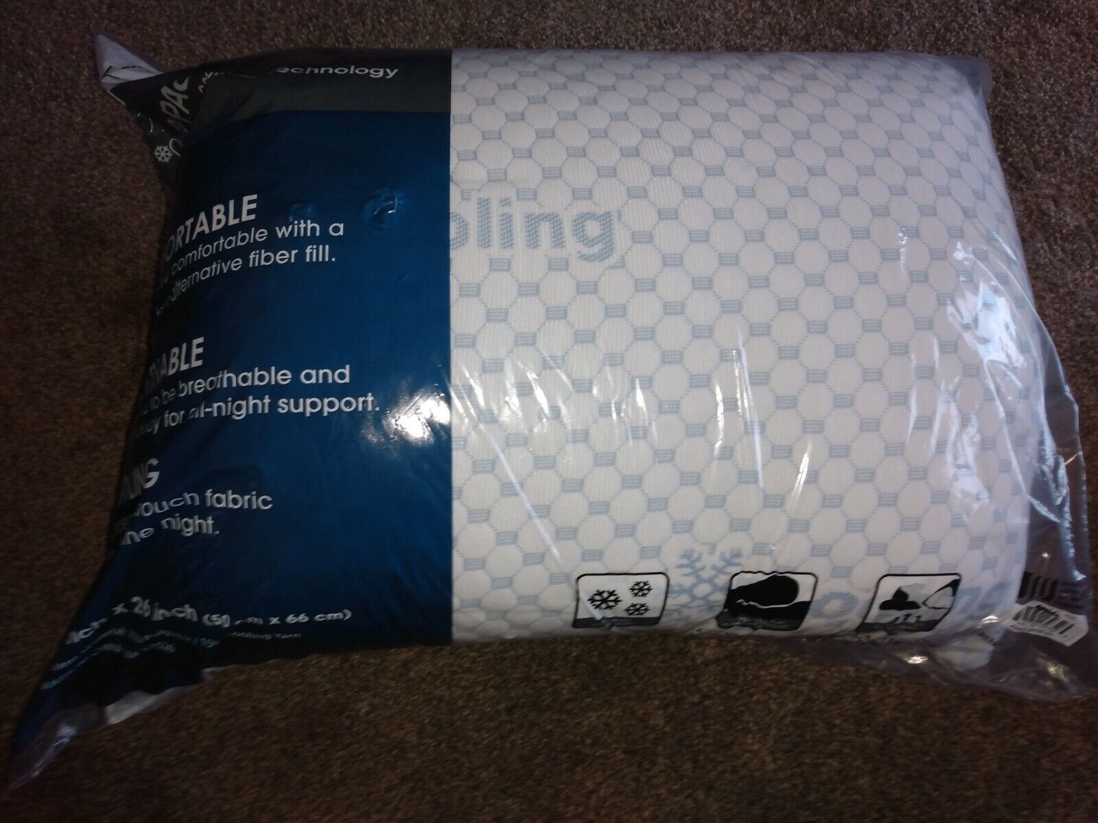 NEW Amy Miller Home 2 Pack Pillow 20" x 26" Ultimate Cooling Technology