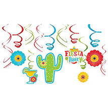 Mexican Fiesta Hanging Swirl Decorations Spanish Party Supplies Ceiling ... - $7.84