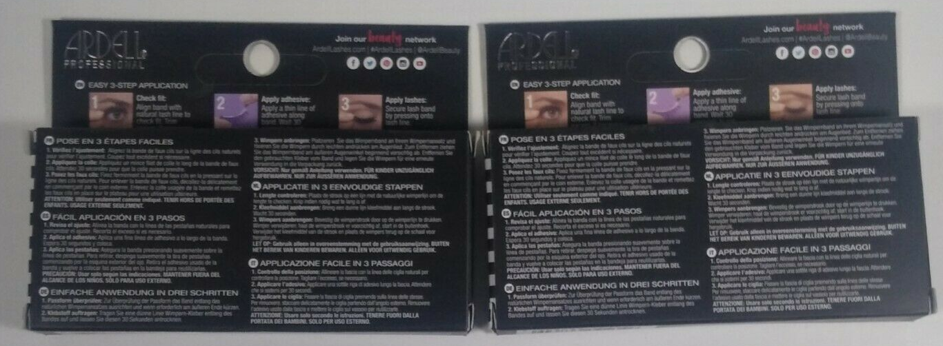 LOT OF 2 Ardell Faux Mink Black False Lashes w/ Invisiband, Wispies - $9.99