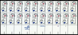 2104, MNH 20¢ Misperforated Freak Error PL# Strip of 20 Stamps - Stuart ... - $95.00