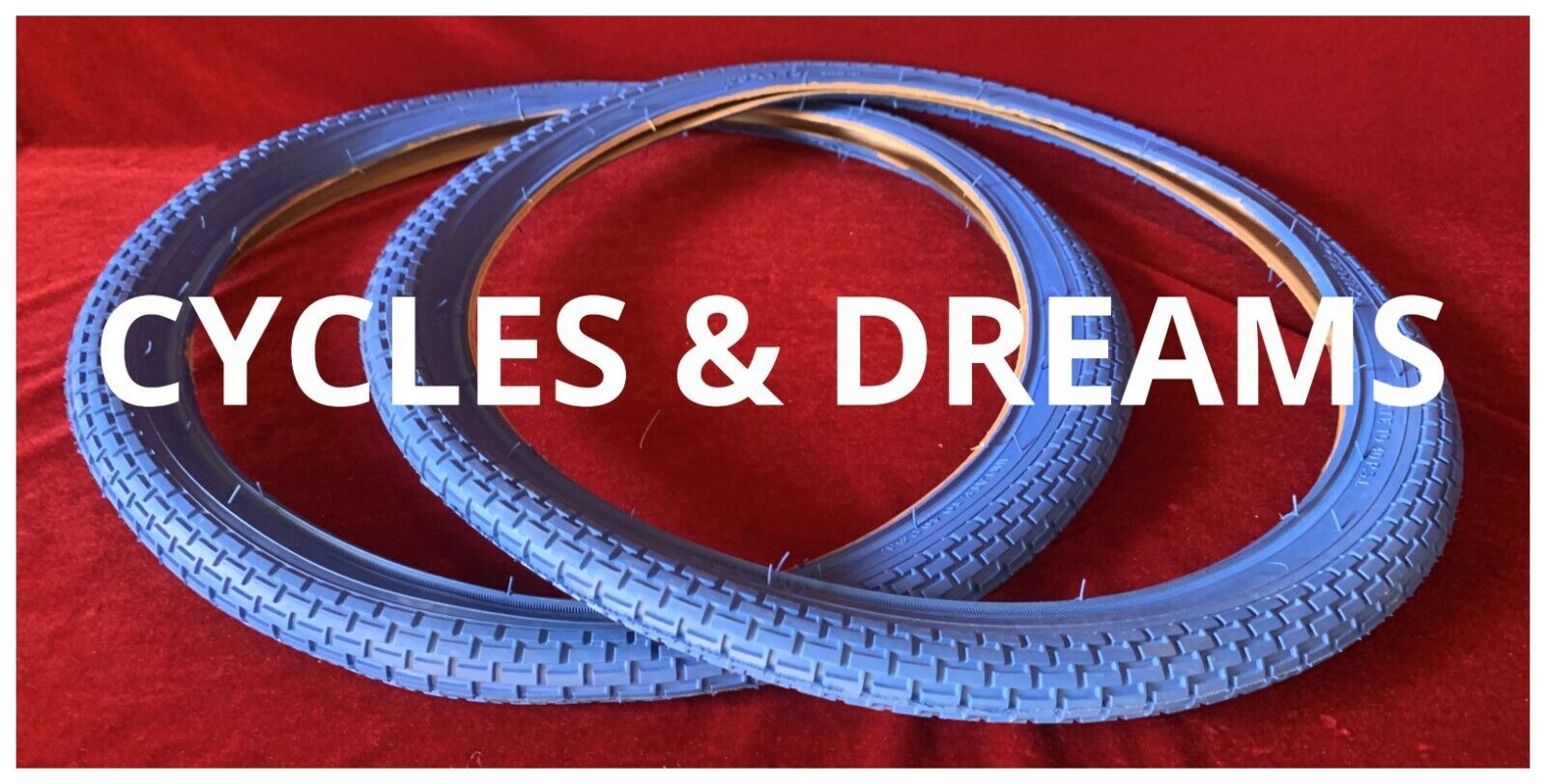 PREMIUM PAIR OF SEMI SLICK BRICK BIKE TIRES 20 X 1.75 ALL BLUE