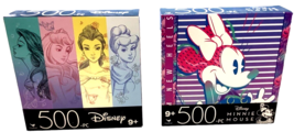 Princess Minnie Mouse Jigsaw Puzzles Disney 500 Pieces Each Easy Family Fun - $14.71
