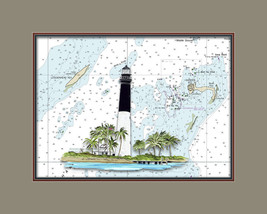 Dry Tortugas, FL Lighthouse and Nautical Chart High Quality Canvas Print - $14.99+
