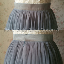 SAGE GREEN Tulle Maxi Skirt Plus Size Sage Green Wedding Bridesmaid Tulle Skirt image 11