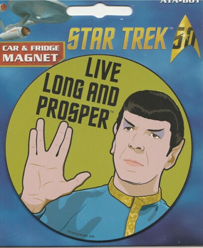 Star Trek: The Original Series Live Long and Prosper Logo Car Magnet, NEW UNUSED - $3.99