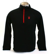 Spyder Black &amp; Red  1/2 Zip Pullover Mid Weight Jacket Men&#39;s NWT - $93.74