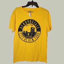 Aeropostale T Shirt Mens Medium Yellow Short Sleeve Graphic With Tag - $11.76