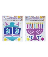 Rite-Lite Judaica Chanukah Window Gel Decorations, Glitter Asst. - $9.89