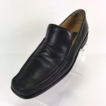 Johnston & Murphy Mens Sz 10 M Shoes Black Pinched Loafers Black Soft Leather - $39.59