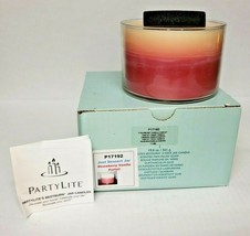 PartyLite 3-Wick Jar Candle 19.8 oz NIB Strawberry Vanilla Parfait P1J/P... - $29.99